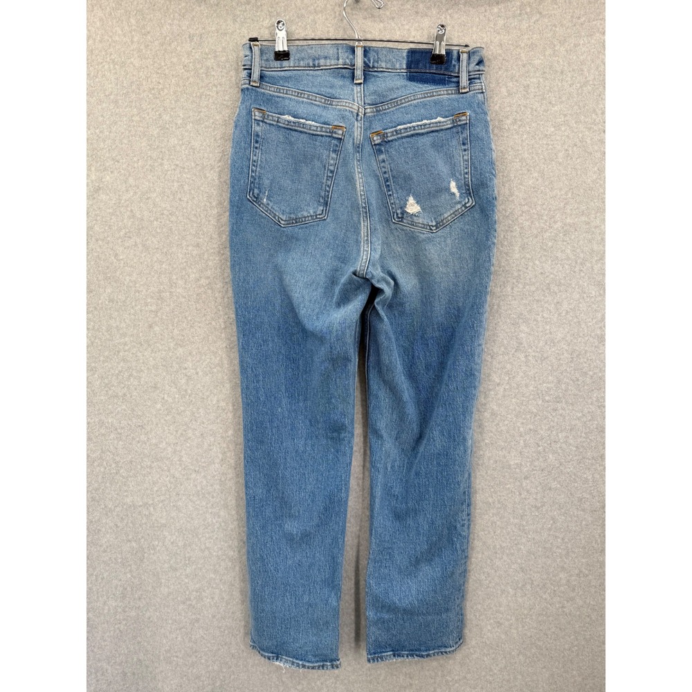 Abercrombie & Fitch The 90s Straight Jeans 29 Blue Curve Love Ultra High Rise - Picture 2 of 10